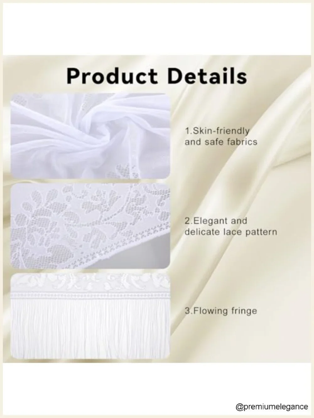 Lace Shawl 2 Pack Sheer Evening Scarf with Fringe for Women
